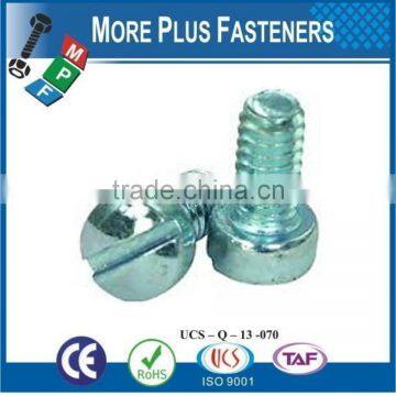 Made in Taiwan Fillister Head Slotted Machine Screw
