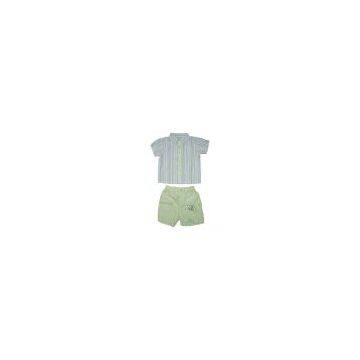 Baby Short-Sleeve Shirt and Trousers