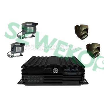 Dash cams with live streaming 4CH HD car monitoring system mobile DVR for bus taxi