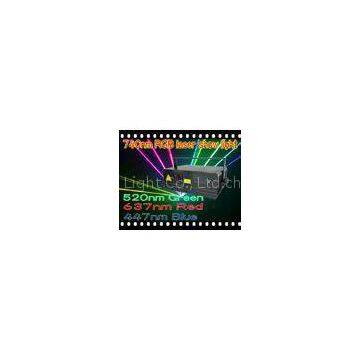 DMX 512 ILDA-Pc Control RGB Laser Light With 520nm Green 740mw Full Color