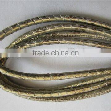 Gold Leather Cord Round Rope String For Jewelry Making