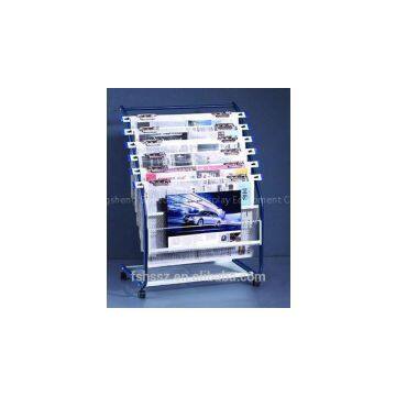 Library competitive price newspaper stand with brochure holder HS-NS05