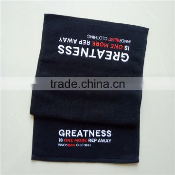 black custom gym towel