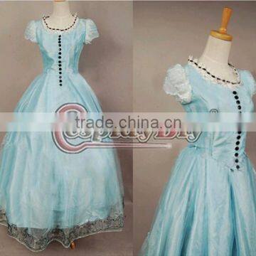 Custom Made Alice In Wonderland Alice Fantasy Blue Dress Costume