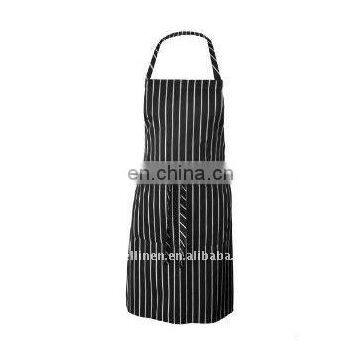 black and white stripes bib aprons/butcher's apron