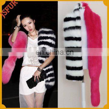 New design top quality fur shawl from china real fox fur scarf