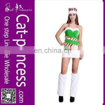 Fancy style velvet sexy adult christmas costume