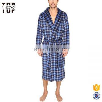 New goods nightwear nighty with allover plaid print night gown manufacturers