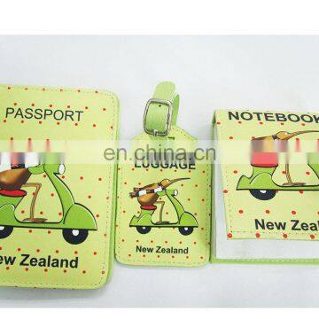 Pu Travel Passport Cover Passport Holder Travel , Passport Holder and Luggage Tag Note pads