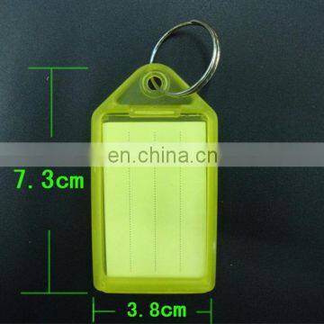 Yellow Luggage plastic tag