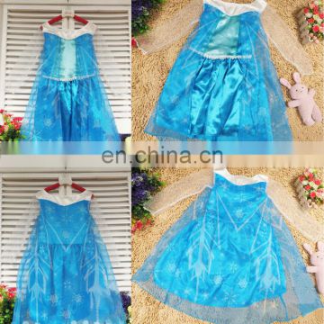 Wholesale cheap princess Elsa frozen costume dress KC-0012