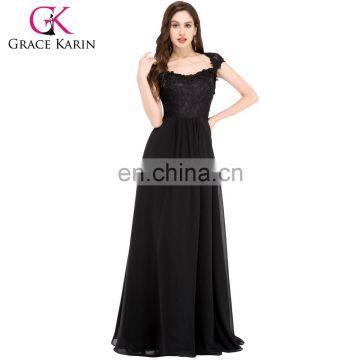 Grace Karin Black Lace Long Tall Mother of The Bride Dresses CL6127