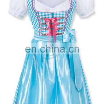 Womens Authentic German Mini Dirndl Oktoberfest Dress Ladies Costume Black Green (Traditional Dress)