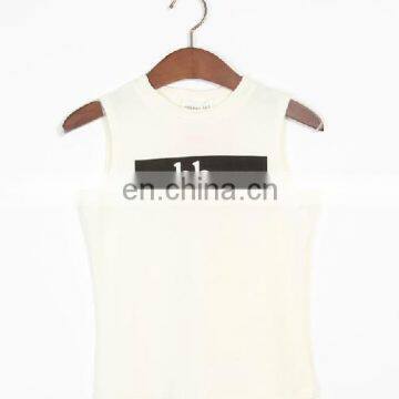 T-WV505 Fashion Women Crop Tops Design Crew Neck Tank Top Print photo-5
