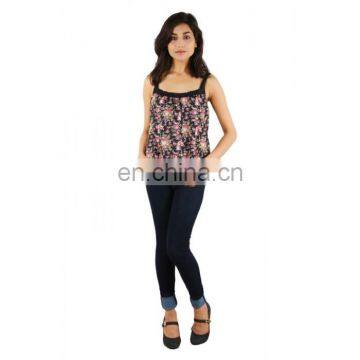 Trendy floral summer top for girls