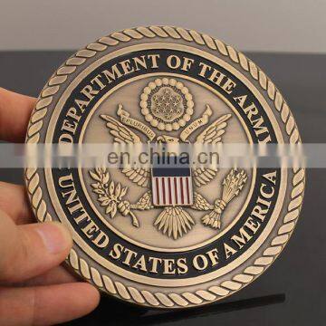 calssic style challenge coin 3D gold coin