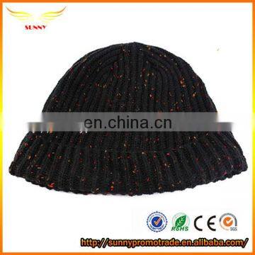 baggy knitted beanie Embroidery nice hat