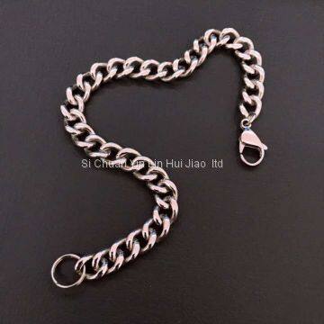 Pure Titanium Chain Bracelet for Sensitive Skin, For Him or Her, Sturdy Chain Titanium Bracelet photo-2