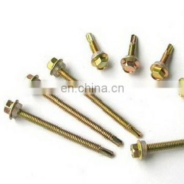 Carbon Steel 1022 zinc plated hex washer head self drilling screw roofing screw with EPDM washer