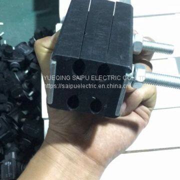 Wire and Cable Plastic Wedge Type Anchor Strain Clamp Tension Clamp Dead End Clamps for 4 Wires photo-3