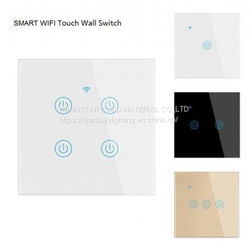 Smart WIFI Touch Wall Switch Eruope and UK Standard/1-4 ways