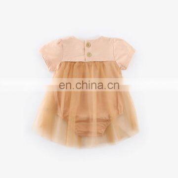 New Design Newborn Baby Girl Clothes Summer Short Sleeve Princess Romper Dresses Baby Girl Clothes photo-3