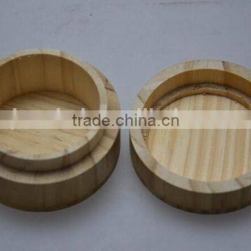 Natural Color Solid Cheap Small Wooden Round Box,silk Printing Logo Wooden Box Small photo-3