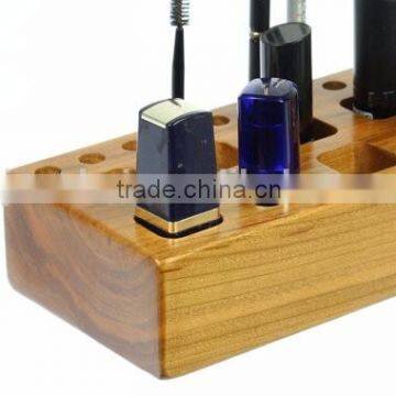 Custom painted handmade solid wooden makeup holder brush holder