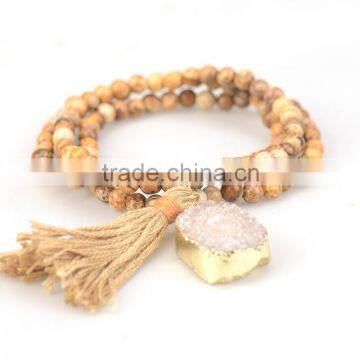 Designer Jewelry Beads Bracelet 2016 Ladies Bracelet Fancy Designs New Designs Druzy Stones Wholesale photo-3