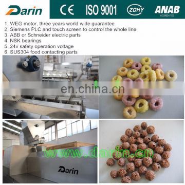 Automatic Sweet flavor syrup coating corn flakes machine food extruded production line from Darin Machinery