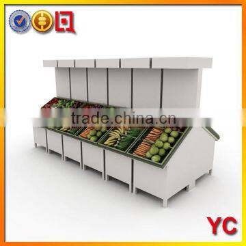 Floor standing Food wood fruit vegetable display rack