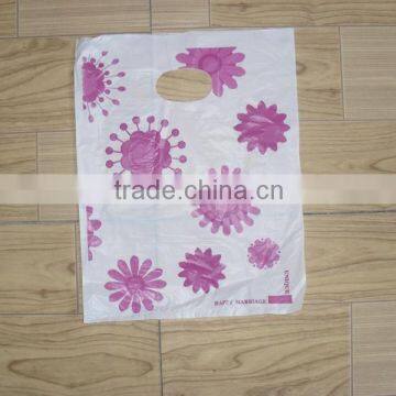 PE plastic printing die-cut handle carrier bag(2015 design)