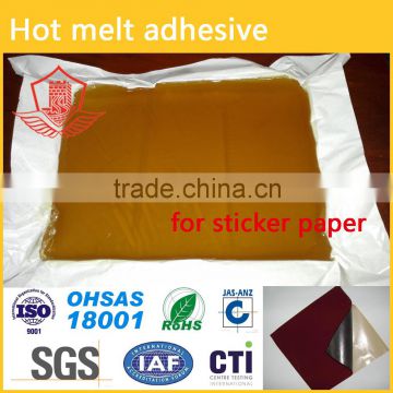 hot melt adhesive for sticker paper (self adhesive)