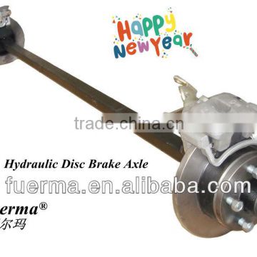 torsion axle with disc brake