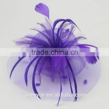 2015 Elegant Hair Accessories Feather Sinamay Fascinator Clip photo-6