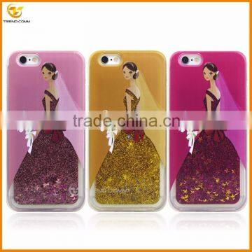 china wedding dress liquid cover case for iphone 6 plus