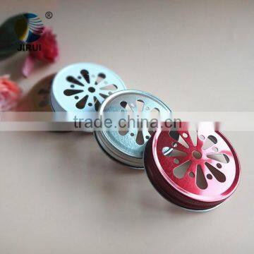 Red Screw Metal Cap With a Hole for Drinking Jar photo-2