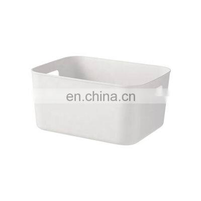 Modern White Stackable Organizer Lidded Basket for Organizing,Sturdy Container Plastic Storage Bins with Lid