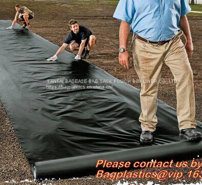 Construction Builder Film Waterproof Dampproof Clear / Black Plastic Poly Film Rolls PVC EPDM PONDS LINER Geomembrane