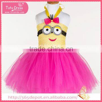 Halter Top Fuchsia Puffy Tutu Gauze Dress Halloween Costume