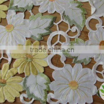 Yellow and Green Flower Hand Embroidery Tablecloth Manufacturer Wholesale Tablecloth Lmzc1007(1)K photo-2
