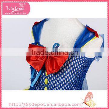 Softtextile Yarn Bright Yellow Bowknot Tutu Fluffy Voile Girl's Dress Children Frocks Designs photo-5