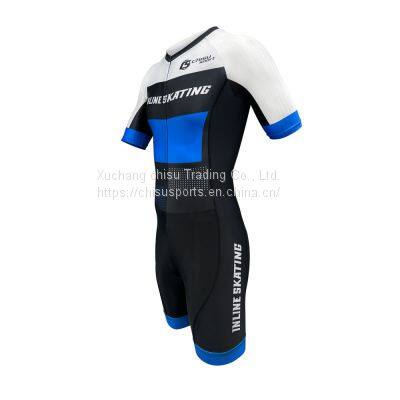 Hot Design Unisex Skate Sportswear Customized Sublimation Short Sleeve Custom Speed Skating Suitcustom Speed Skating Suit Roller Inline Speed Skating Skin Suit photo-5