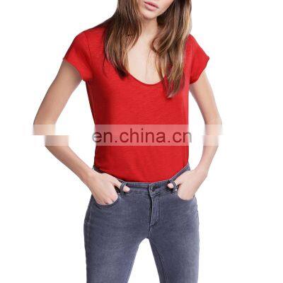 New Style OEM quick dry cotton spandex women fashion t shirts Wholesale price girl stylish t shirt