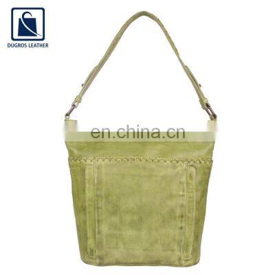 Anthracite Fitting Zipper Closure Type Luxury and Modern Design Fashion Designer Women Genuine Leather Shopper Shopping Bag photo-5