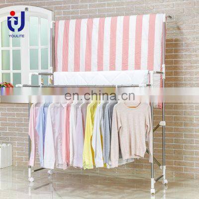 Free standing iron clothes rail rack hang dry