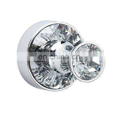 Wholesale Trend Household Products Diamond Shinny Zinc Alloy Chrome Stainless Clothes Hooks Wall Hanger Steel