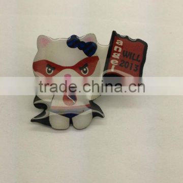 Animal soft enamel custom offset print lapel pins/custom lapel pins