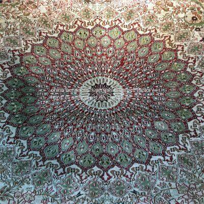 5x8ft Green Color Fine Quality Handmade Silk Persian Carpet for Home Decor