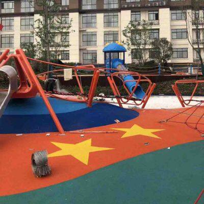 Colored EPDM Rubber Playground Floor Wet Pour in Rubber Surface photo-3